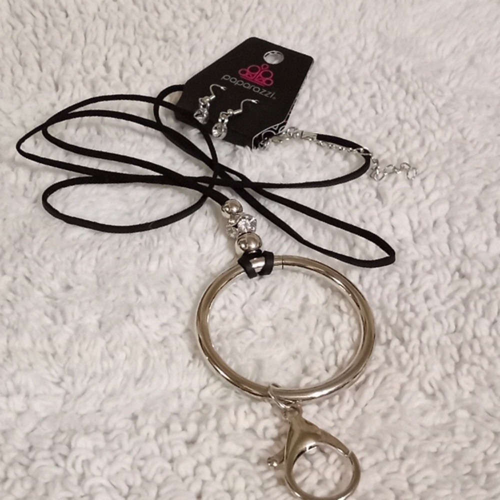 Bling Into Focus Black Lanyard